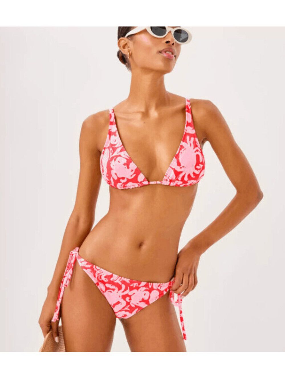Lilly Pulitzer Camara Bikini Bottom Size 12 Coral Crab Print
